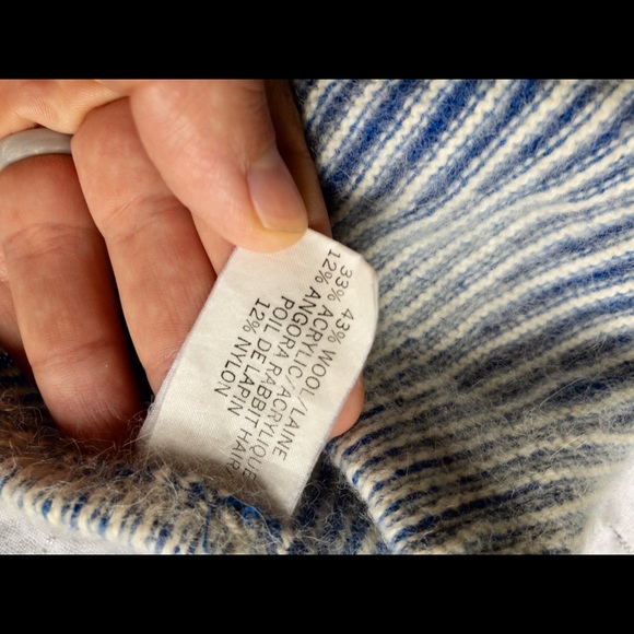 PARKHURST super cool blue and white wool Barre - Picture 2 of 4